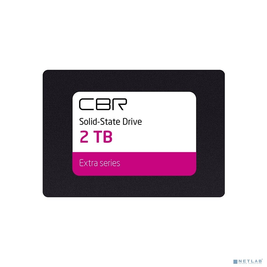 CBR накопитель CBR SSD-002TB-2.5-EX21, Внутренний SSD-накопитель, серия "Extra", 2048 GB, 2.5", SATA III 6 Gbit/s, Phison PS3112-S12, 3D TLC NAND, DRAM, R/W speed up to 550/530 MB/s, TBW (TB) 3370