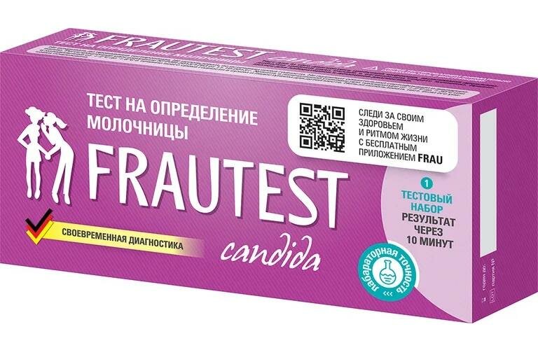 Тест на определение молочницы Frautest Candida, тест-полоска, 1 шт.