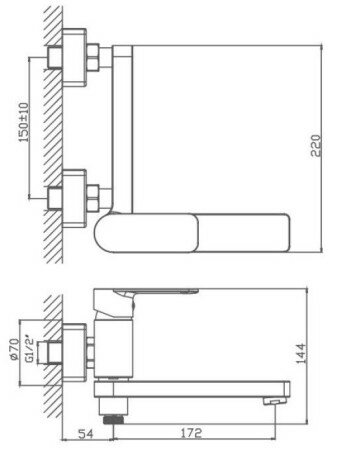 Смеситель для ванны Haiba HB60617