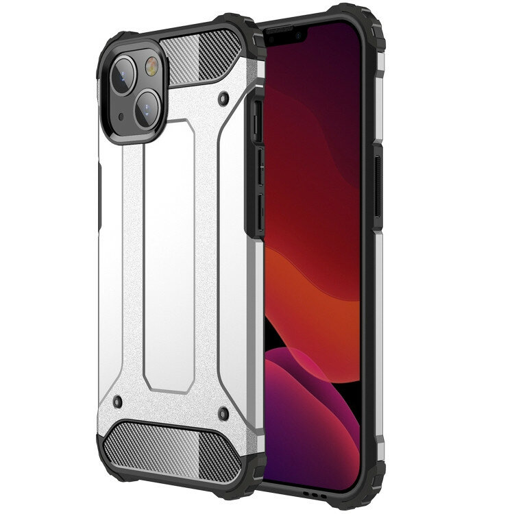 Противоударный чехол Tough Armor Ver.2 для iPhone 13 mini с усиленной защитой (Silver)