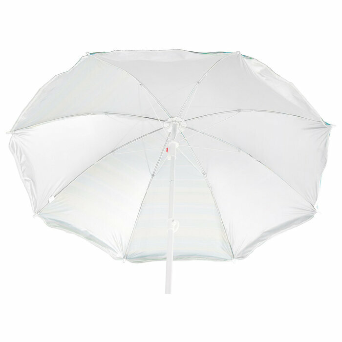 Зонт пляжный «Модерн» с механизмом наклона, серебряным покрытием, d=150 cм, h=170 см, цвет микс - фотография № 3