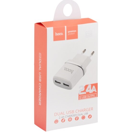    HOCO C12 Smart 2xUSB, 2.4A ()