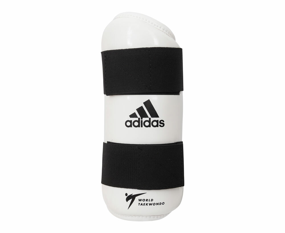 Защита предплечья: Защита предплечья Adidas для тхэквондо WT Forearm Protector белая, размер L, артикул adiTFP01