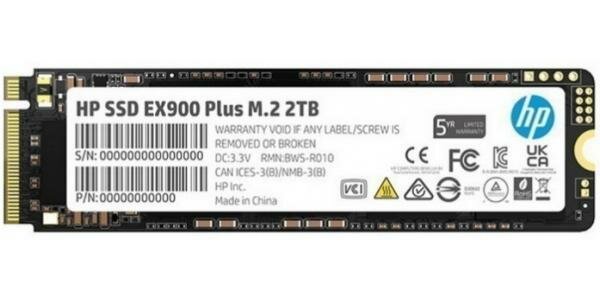 Твердотельный накопитель SSD M.2 2 Tb HP EX900 Read 3100Mb/s Write 2600Mb/s 3D NAND TLC