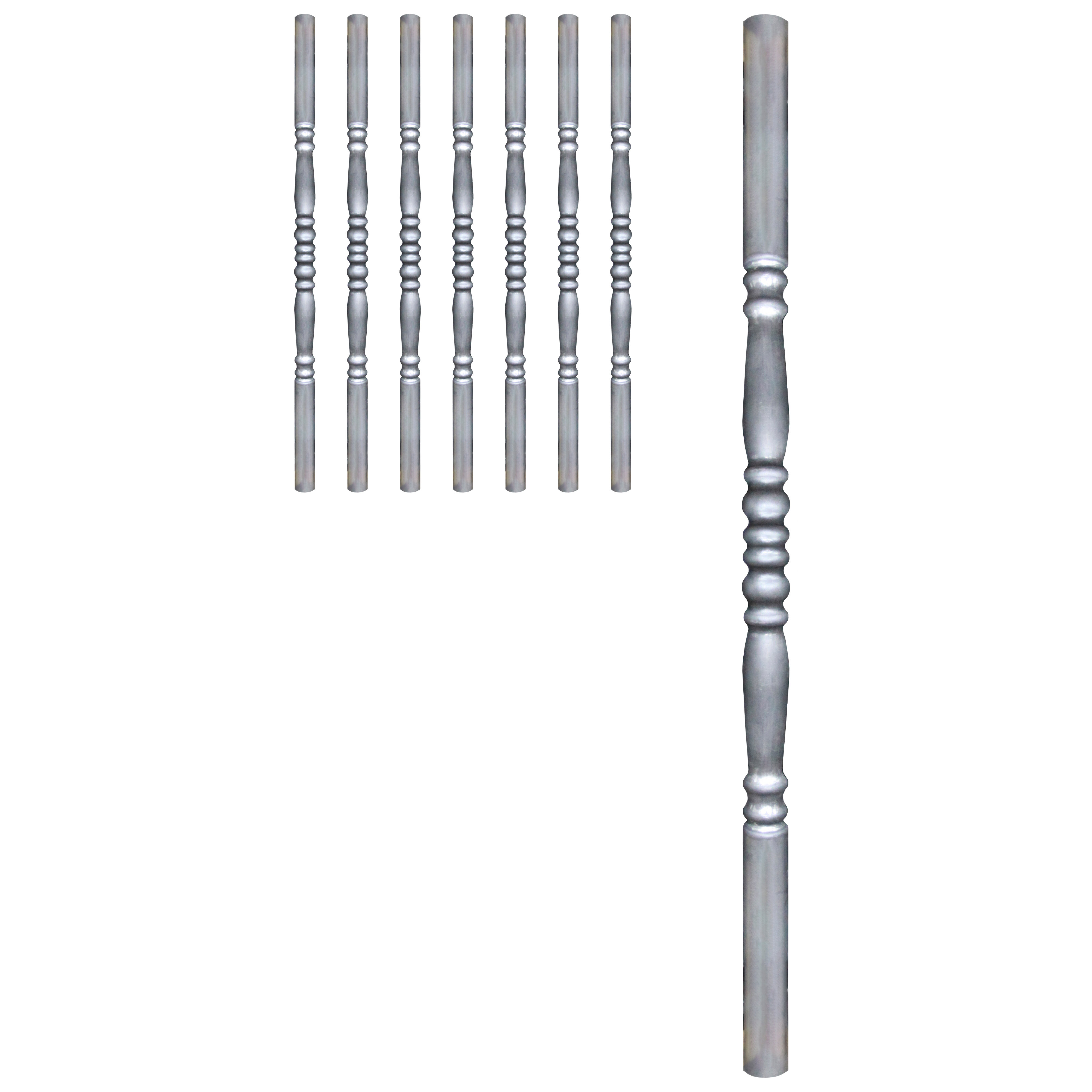 фото Набор балясин кованых металлических Royal Kovka, 7 шт., диаметр 42 мм, круглые окончания диаметром 42 мм, арт. 42.2 КР 7