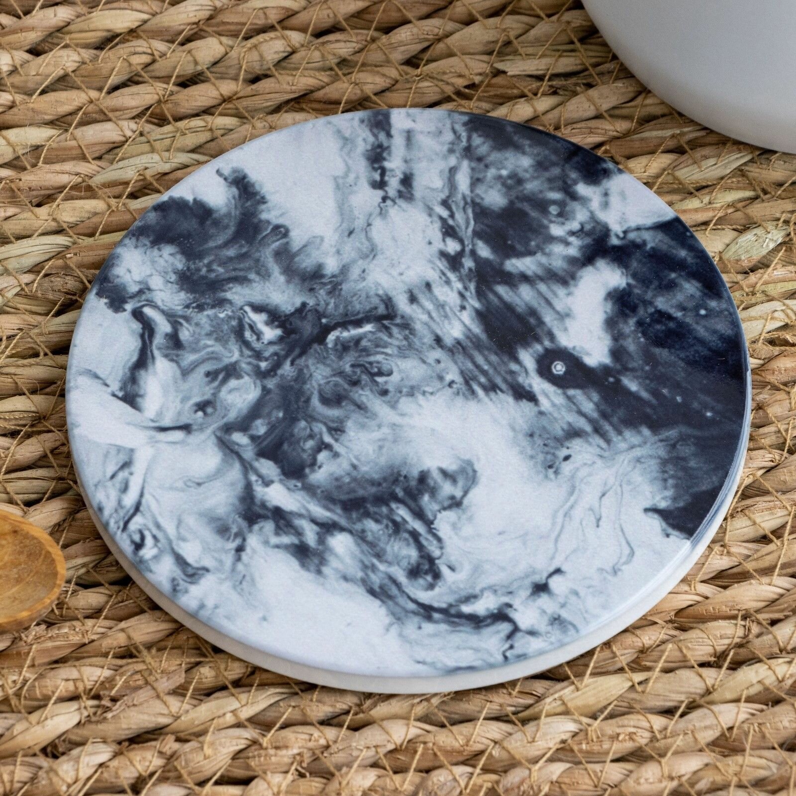 фото Подставка под горячее «Черный мрамор»