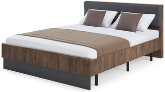 Каркас кровати Hoff Глазго, 160х200 см, цвет таксония, металл бруклин, серый