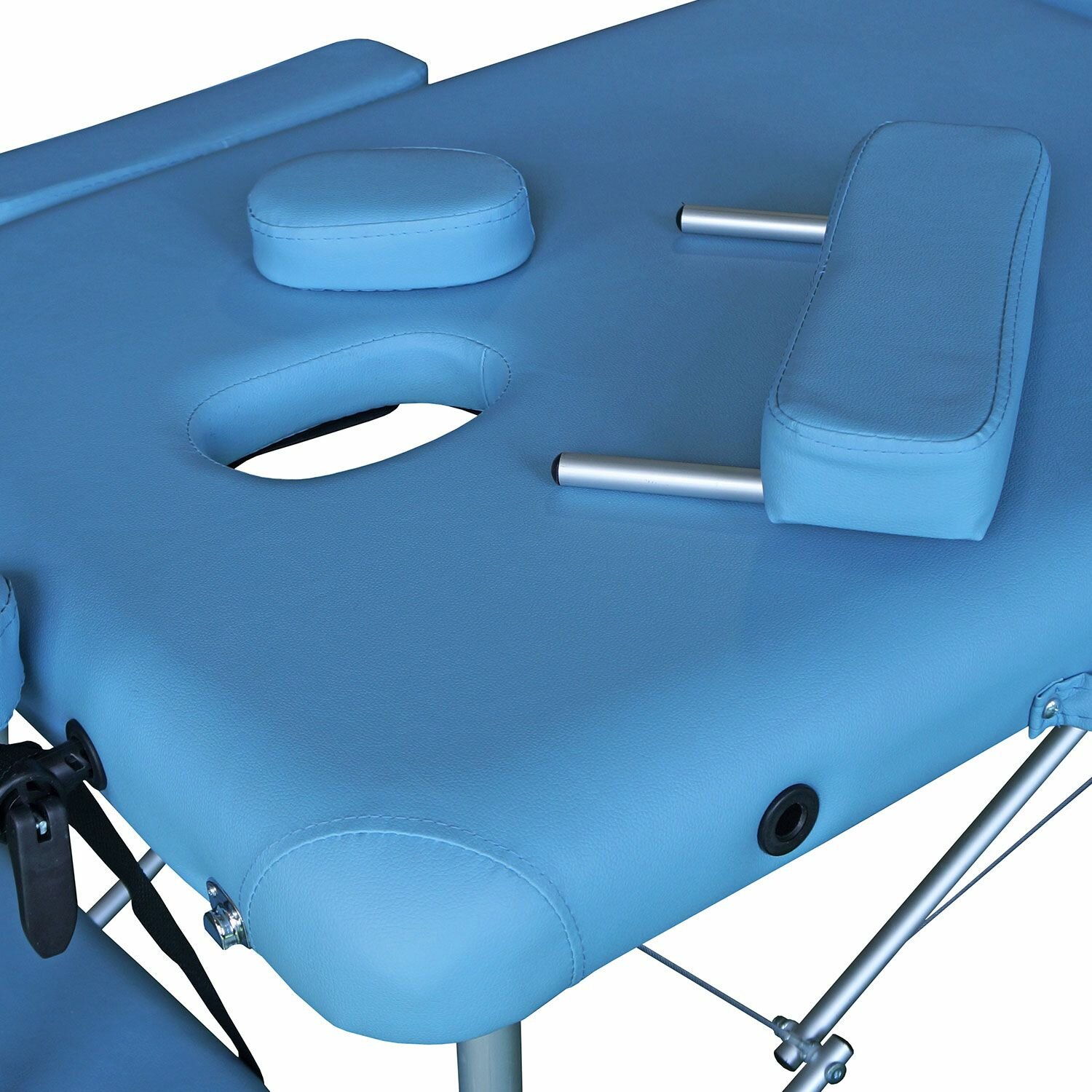 Массажный стол DFC NIRVANA, Elegant LUXE, 186х70х4 см, алюм. ножки, цвет светло-голубой (Lt.Blue) - фотография № 6