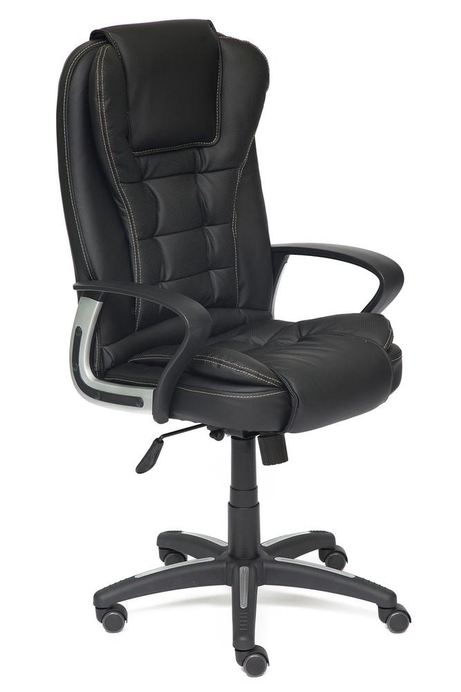 Кресло BARON, черный/черный перфорированный - цена за 1 п.м, ширина 140 см - фотография № 1