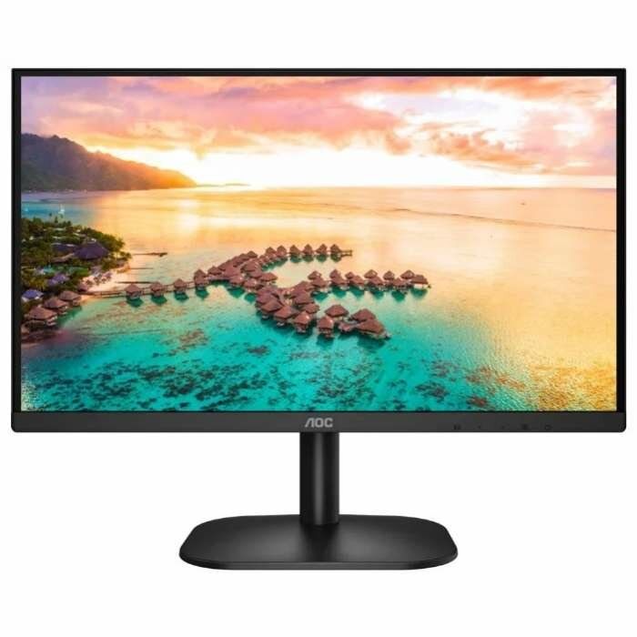 Монитор 23,8" AOC 24B2XH 1920x1080@75Hz IPS LED 16:9 7ms VGA HDMI 20M:1 178/178 250cd 1000:1 Tilt Black ( 24B2XH,дисплей ЖК, LCD, Full HD,D-Sub )