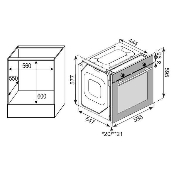 Электрический духовой шкаф Zigmund Shtain E 156 W - фотография № 2