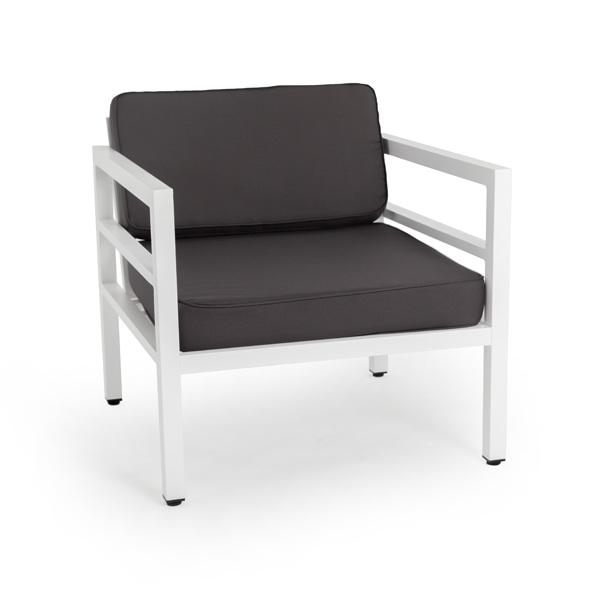 Эстелья кресло интерьерное, каркас из алюминия, темно-серый - цена за 1 п.м, ширина 140 см - фотография № 6