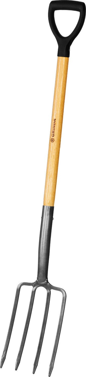 GRINDA 280x180x1200 мм, с деревянным черенком, с пластиковой рукояткой, Вилы, ProLine (39727) - фотография № 1