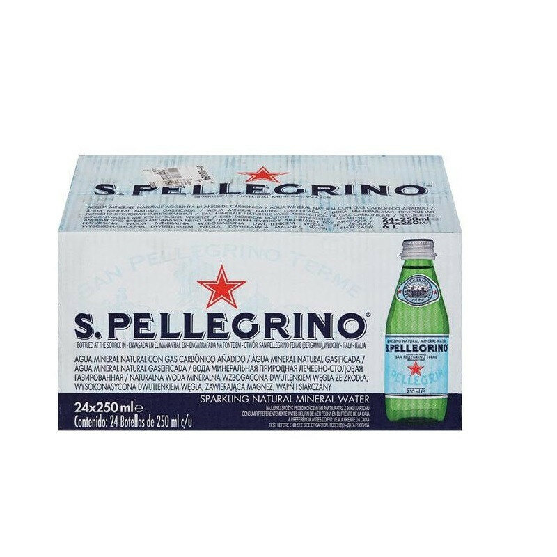 Вода минеральная San Pellegrino стекл. бут. 0,25л газ. 24 шт/уп - фотография № 3