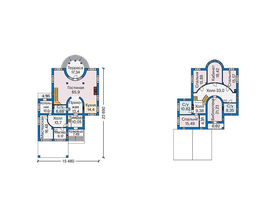 Проект дома Plans-46-30 (313 кв.м, кирпич) - фотография № 3