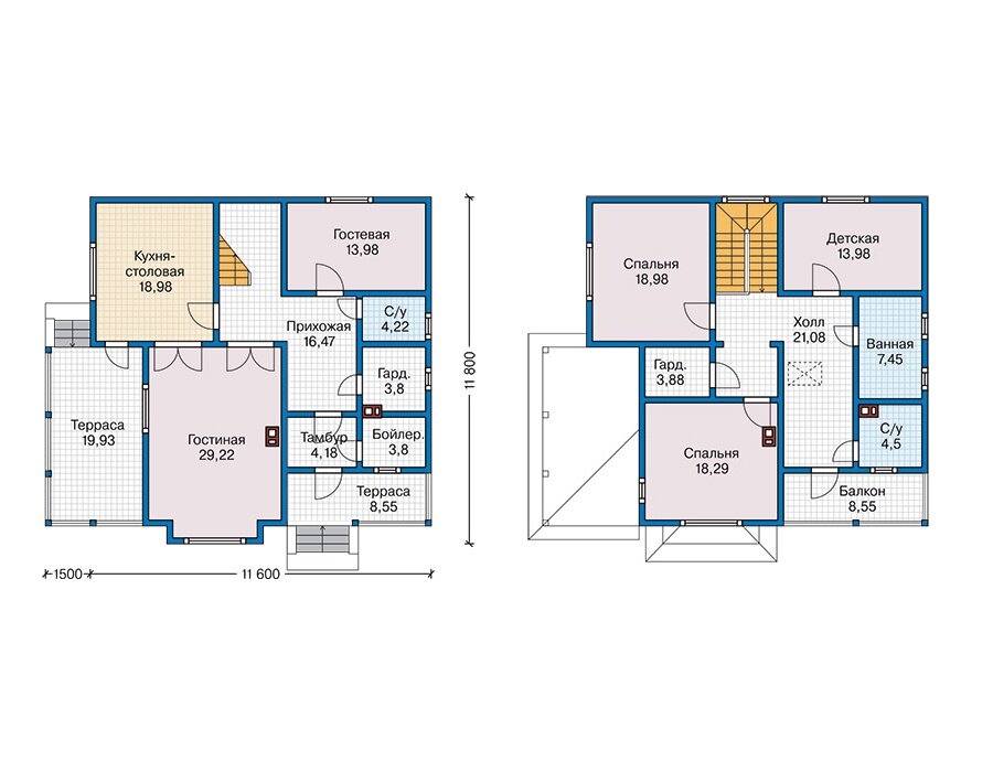 Проект дома Plans-90-30 (184 кв.м, каркас) - фотография № 3