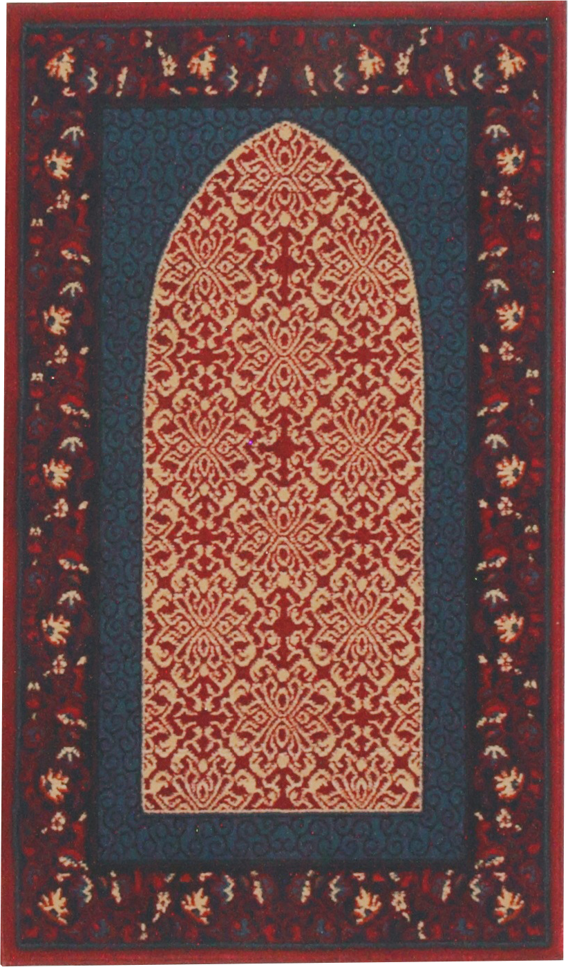 Ковер Mahakan Namaz, цвет красный, размер 0.6х1м*м - фотография № 1