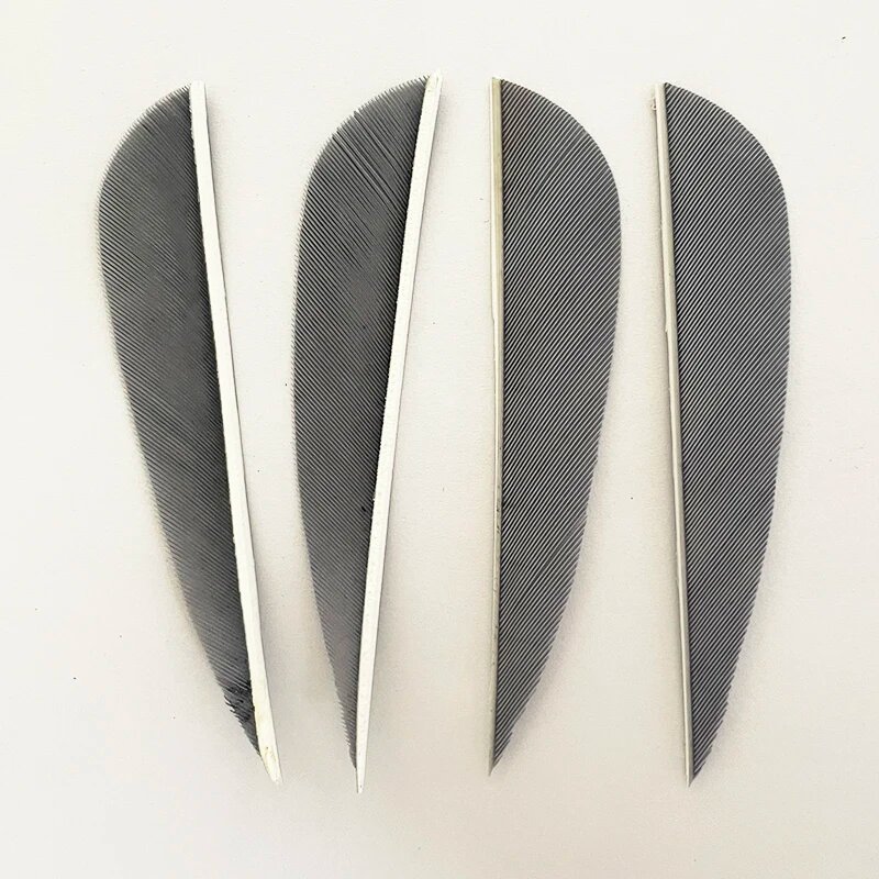 Перья для стрел 3 дюйма 50 шт, Silver Grey