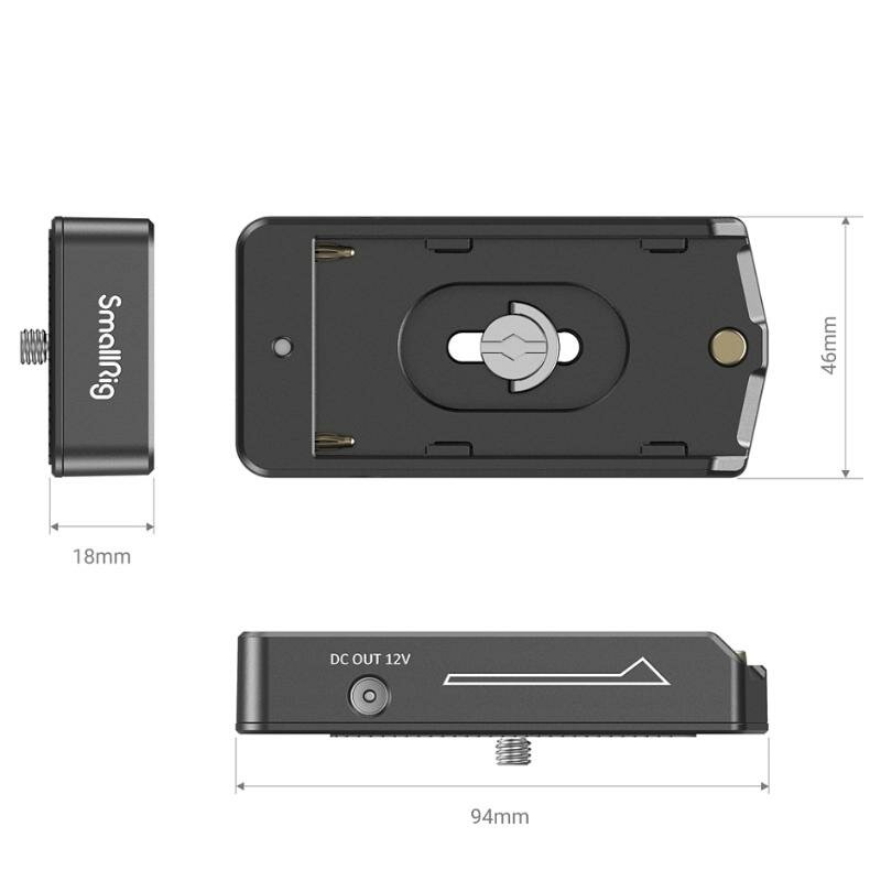 SmallRig 3093 Адаптер аккумулятора NP-F с кабелем для цифровых кинокамер BMPCC 4K / 6K - фотография № 3