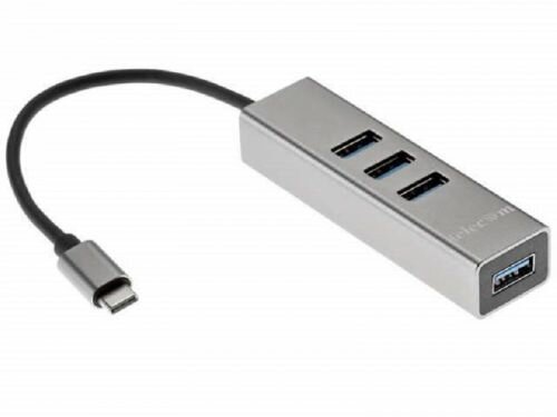 Переходник USB 3.1 Type-C -->4 USB3.0 Telecom TA310C, 0.2м