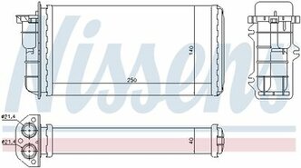 Радиатор отопителя Fiat Brava/Bravo I/Marea 95>10 Alfa Romeo 145/146 94>01 NISSENS 71441