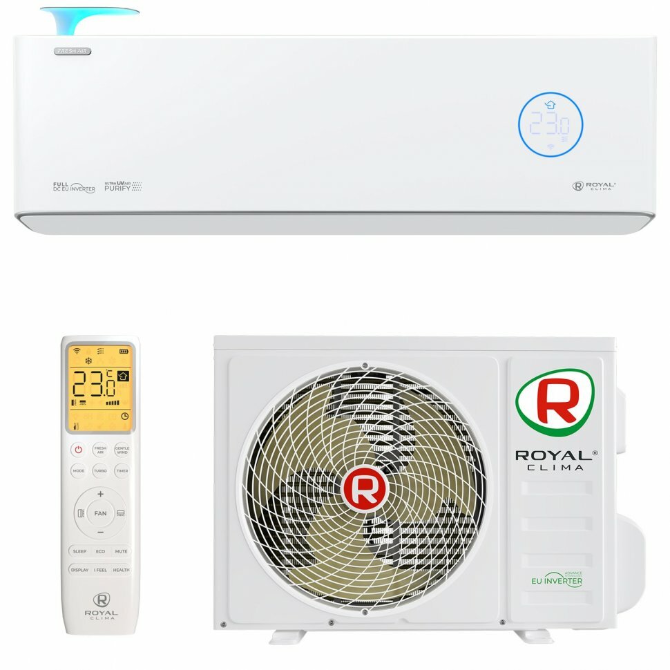 Кондиционер Royal Clima RCI-RF30HN Full DC EU Inverter + бризер, белый (Комплект)