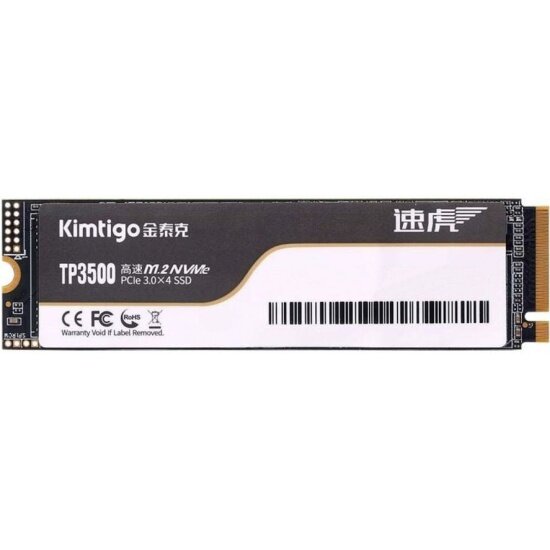 Накопитель SSD M.2 KIMTIGO 256Gb TP-3500 Series (PCI-E 3.0 x4, up to 3500/1200MBs, 3D TLC, NVMe, 80TBW, 22х80mm)