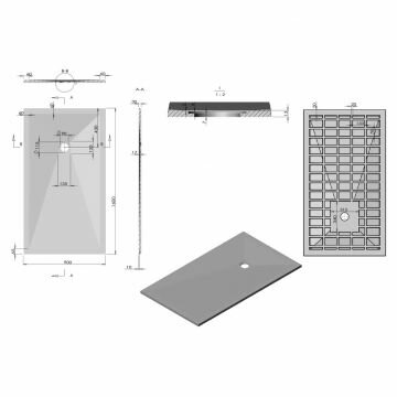 Поддон для душа Vincea из искусственного камня VST-4SR9016W, 1600х900х30, белый матовый - фотография № 2