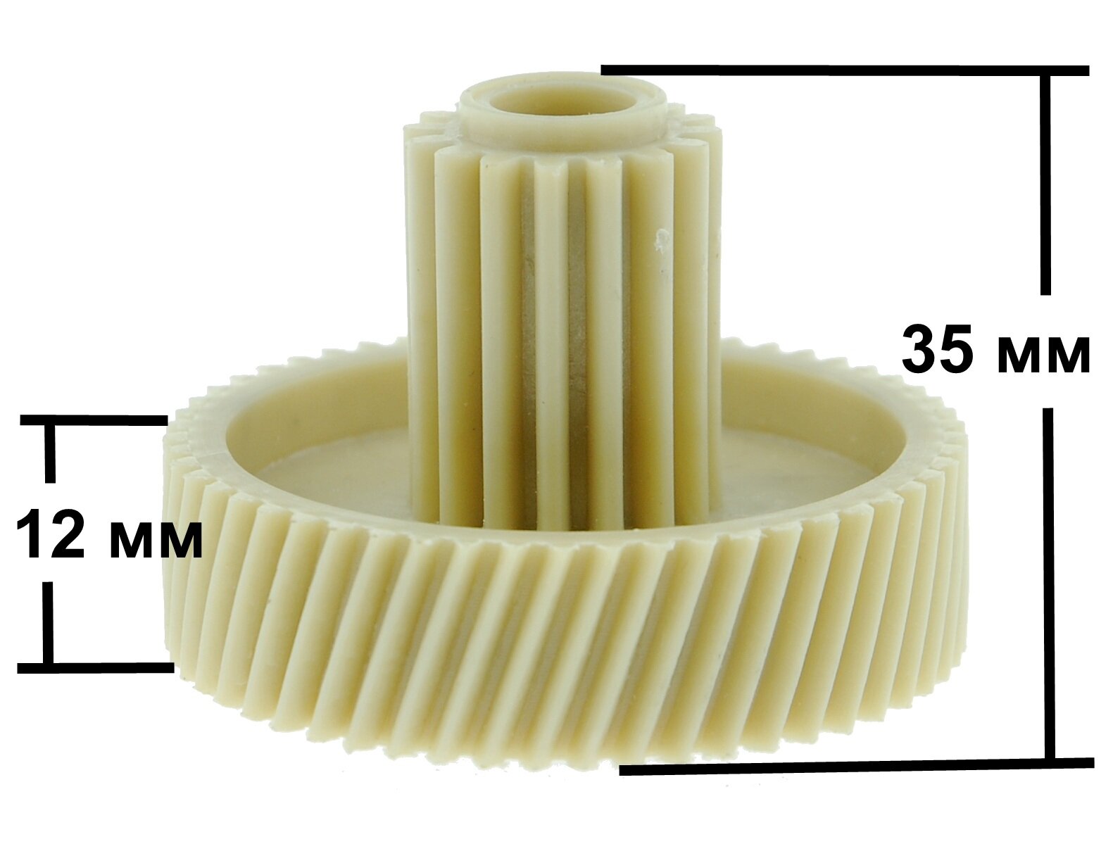 Шестерня 46 мм мясорубки Vitek, Panasonic, Scarlett, Elenberg, Polaris, Moulinex, Чудесница - фотография № 2