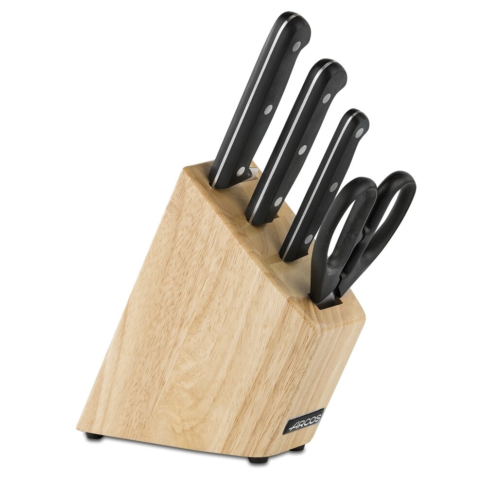 Набор кухонных ножей 3шт с ножниами в подставке Arcos Universal