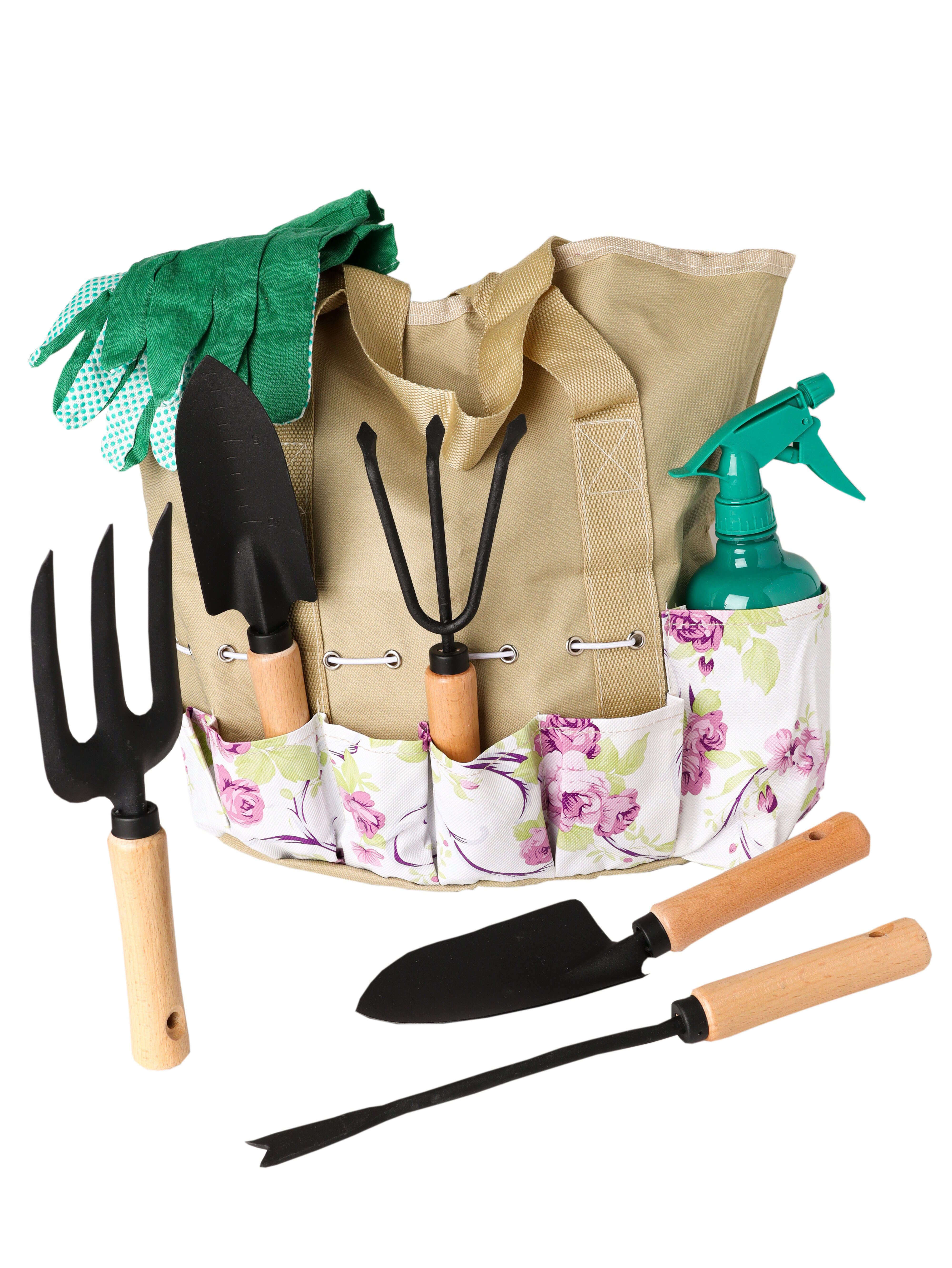 Набор садовых инструментов в сумке Набор инструментов для сада и огорода, 8 предметов - фотография № 4
