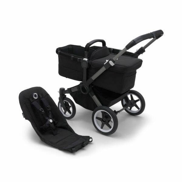 Коляска 2 в1 Bugaboo Donkey 5 base Graphite/Midnight black 100002030 без капюшона