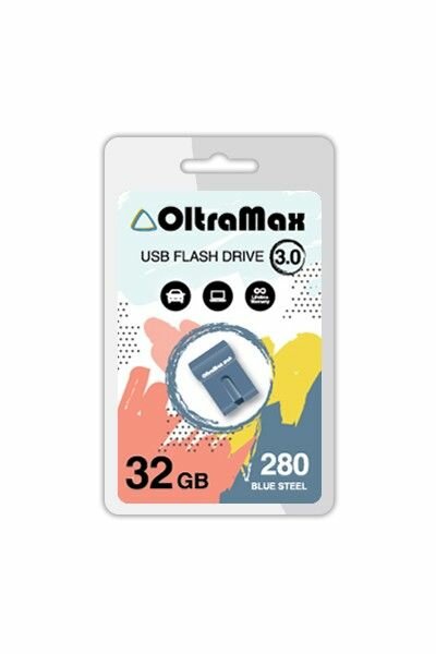Флешка OltraMax 280 3.0 32Gb OM-32GB-280-Blue Steel