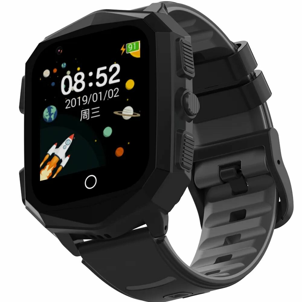 Детские умные часы Smart Baby Watch Wonlex KT20S GPS, WiFi, камера, 4G черные (водонепроницаемые)