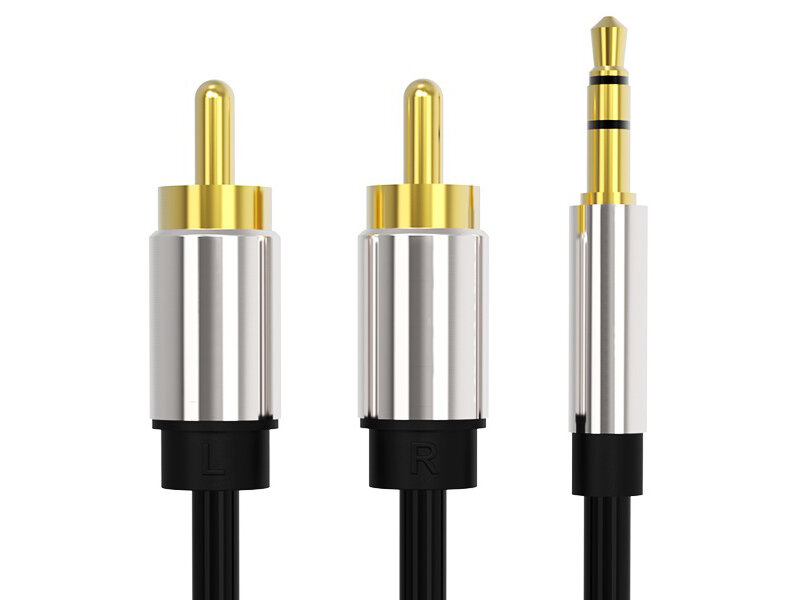 Кабель VENTION аудио Jack 3.5 mm M/2RCA M чёрный