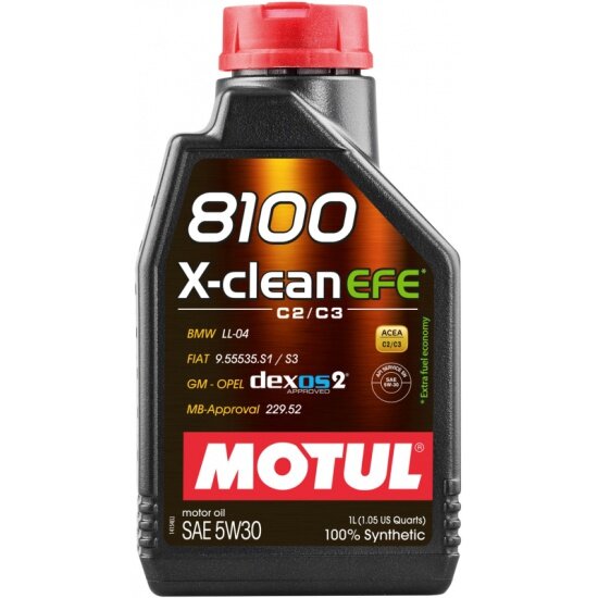 Моторное масло MOTUL 8100 X-Clean Efe 5W-30, 1 л ( 107210)