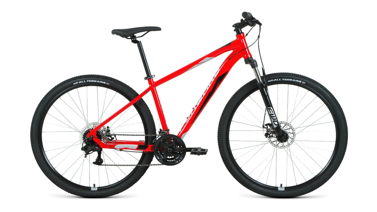 Горный велосипед Forward Apache 29 2.2 D, год 2022, цвет Красный-Серебристый, ростовка 19