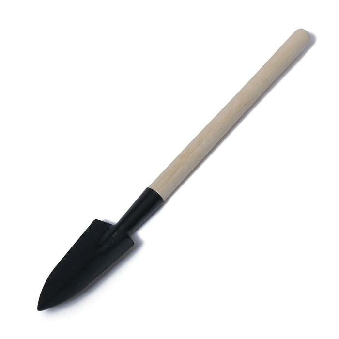 Набор инструментов, 3 предмета: грабли, 2 лопатки, длина 24 см, деревянные ручки - фотография № 4