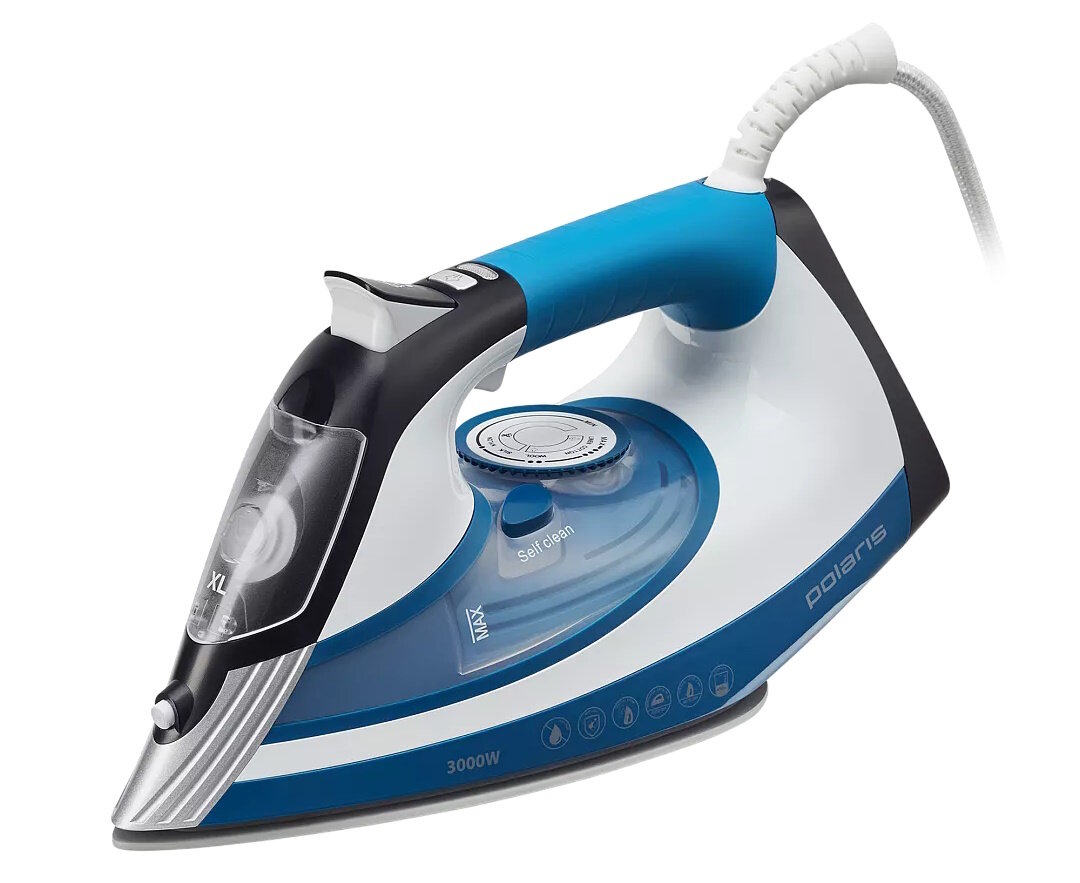 фото Утюг Polaris PIR 3033SG AK 3m, белый/синий