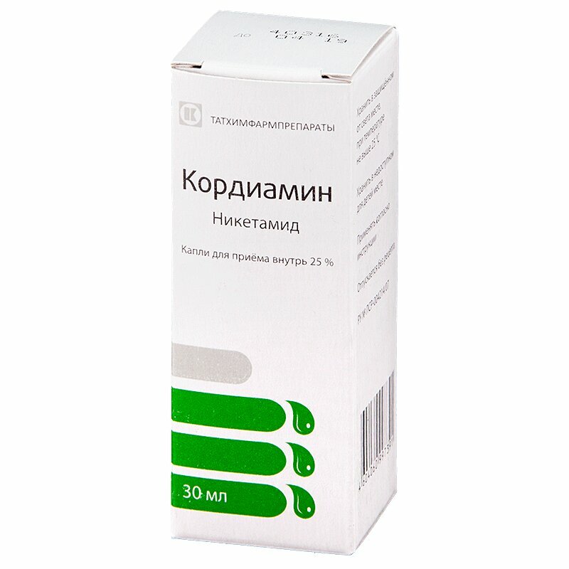 Кордиамин кап. д/вн. приема, 25 %, 30 мл, 1 шт.