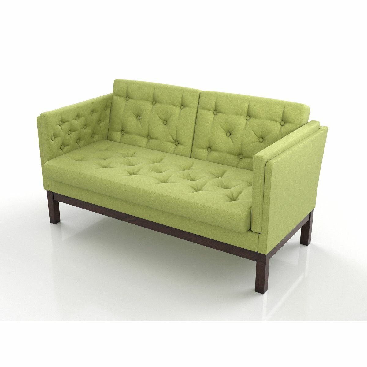 фото Диван Айверс М венге зеленая рогожка