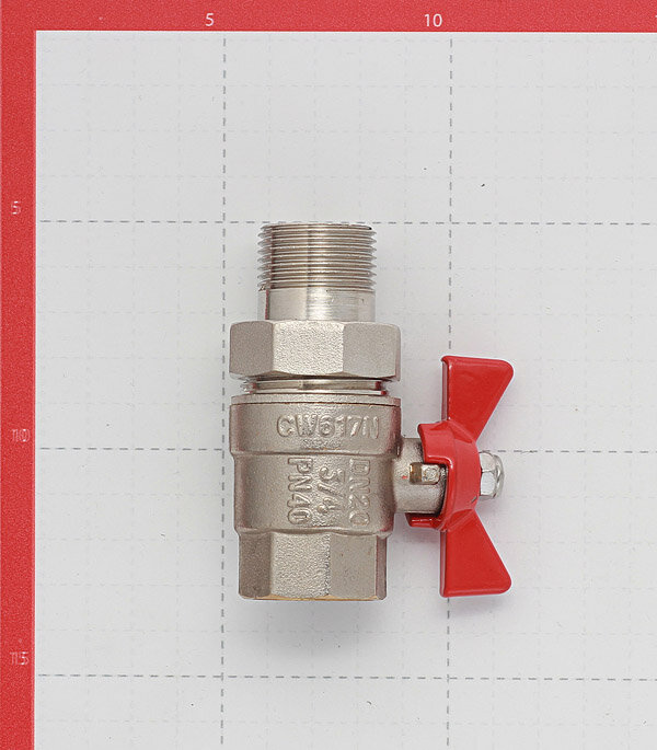 кран шаровой со сгоном 3/4' бабочка valtec vt.227 - фото №5