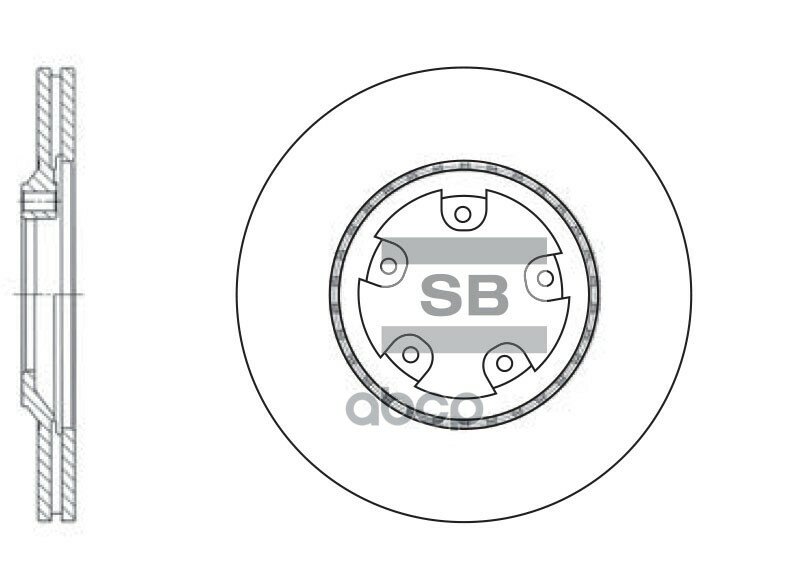 Диск Тормозной Передний Вентилируемый Sangsin brake арт. SD1034