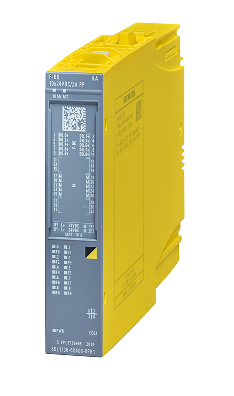 SIMATIC ET 200SP HA digital output module safety-oriented F-DQ 10X24VDC/2A HA Siemens 6DL1136-6DA00-0PH1