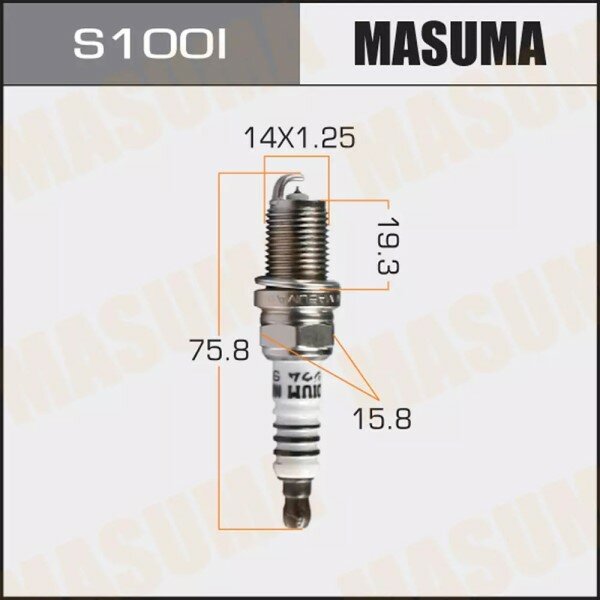 Свечи Masuma иридиевые BMW 3 Audi 4 Citroen Fiat Хендай Accent Getz КИА Rio II и. у.