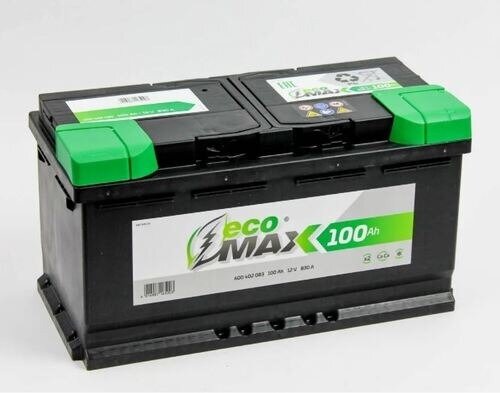 Аккумулятор EcoMax 100 А.ч 830А о.п (353х175х190)