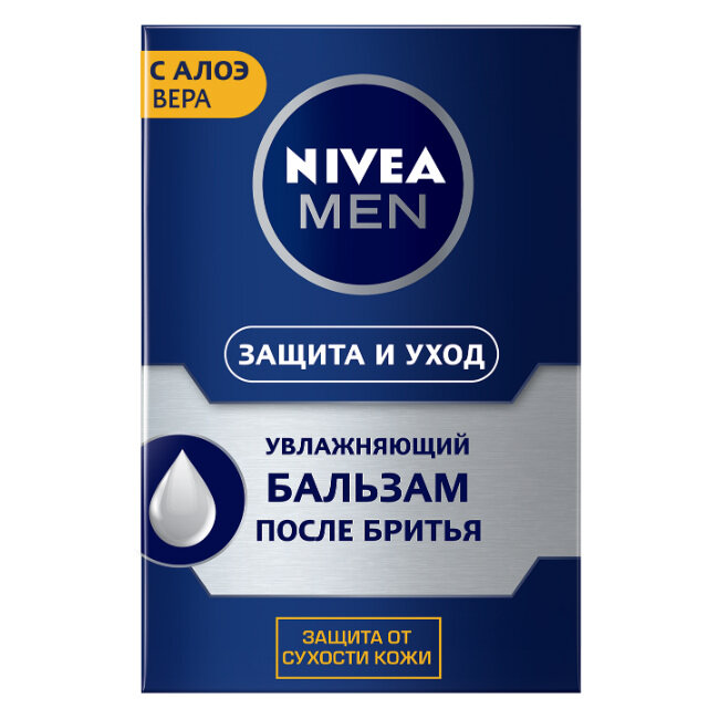 Nivea Men Бальзам после бритья увлажняющий Защита и уход, 100 мл 1 шт