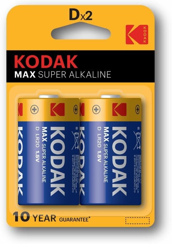 Алкалиновые батарейки Kodak LR6/D 2 шт.