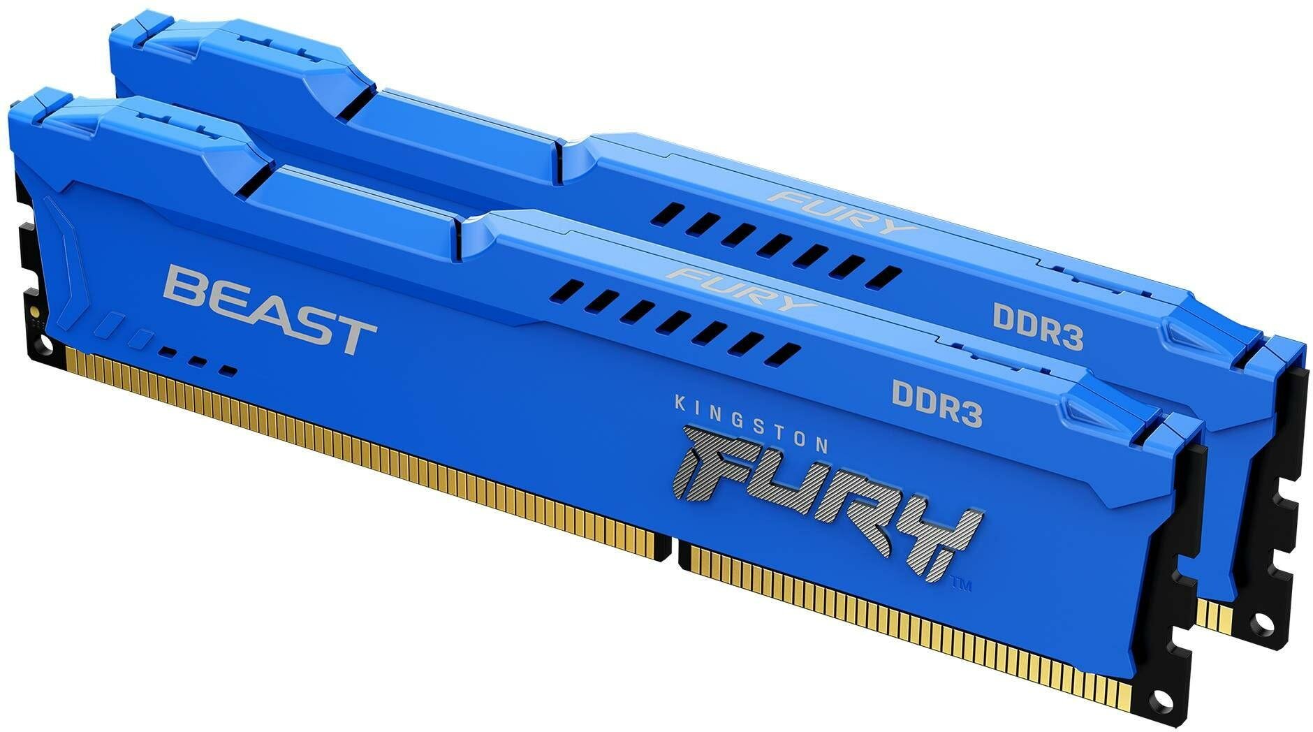 Оперативная память для компьютера Kingston FURY Beast Blue DIMM 8Gb DDR3 1600MHz KF316C10BK2/8
