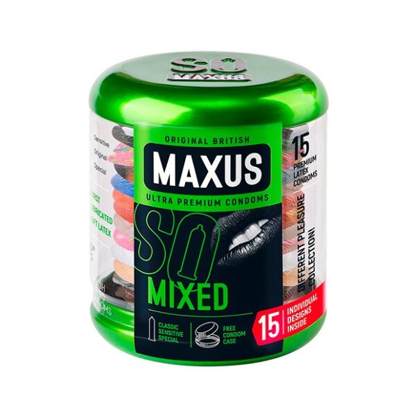 Презервативы MAXUS Mixed Микс-набор №15 с кейсом